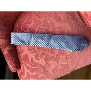 Calvin Klein Men's Blue Patterned Silk Tie